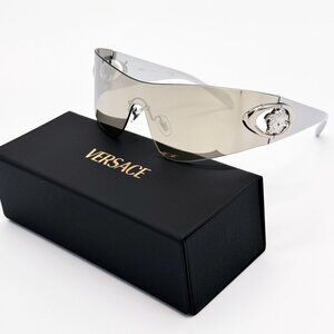 NEW VE2280 1000/6G VERSACE SHIELD UNISEX SUNGLASSES VE2280 10006G